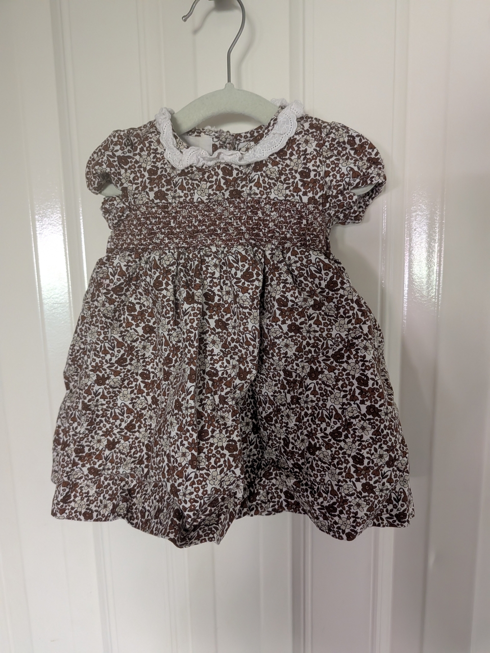 Edgehill Collection Floral Smocked Dress W/ Matching Diaper Cover